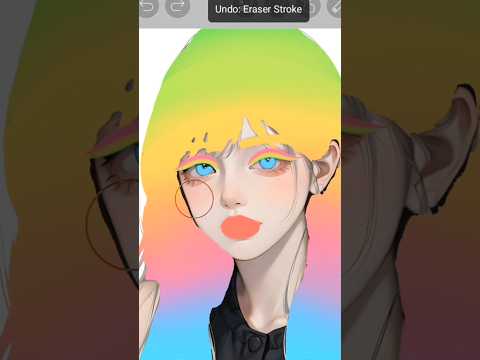 anime ❤️🧡💛💚🩵💙💜🤎🖤🩶🤍💝 hair colour art #anime #drawing #asmr #viral #shorts