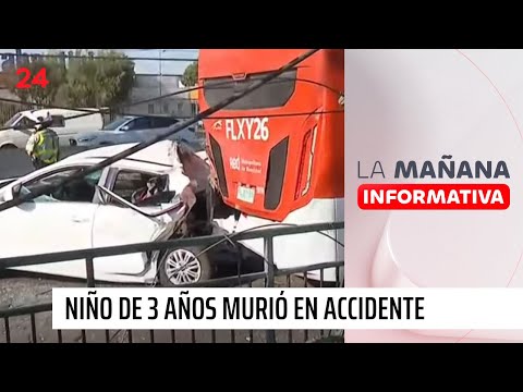 Niño de 3 años murió tras violento choque triple en Maipú | 24 Horas TVN Chile