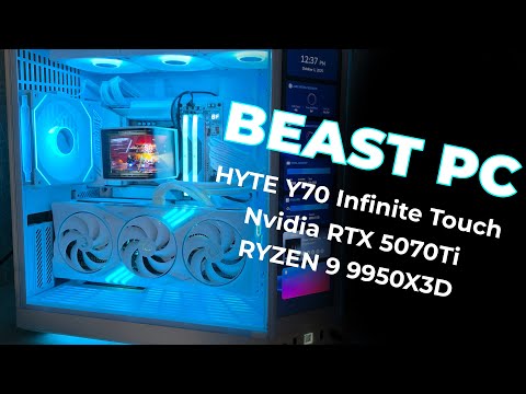 newbies building Beast gaming PC | Hyte Y70 Infinite Touch + RTX 5070Ti + Ryzen 9 9950X3D |