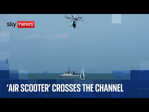 French pilot attempts to cross the Channel on air scooter