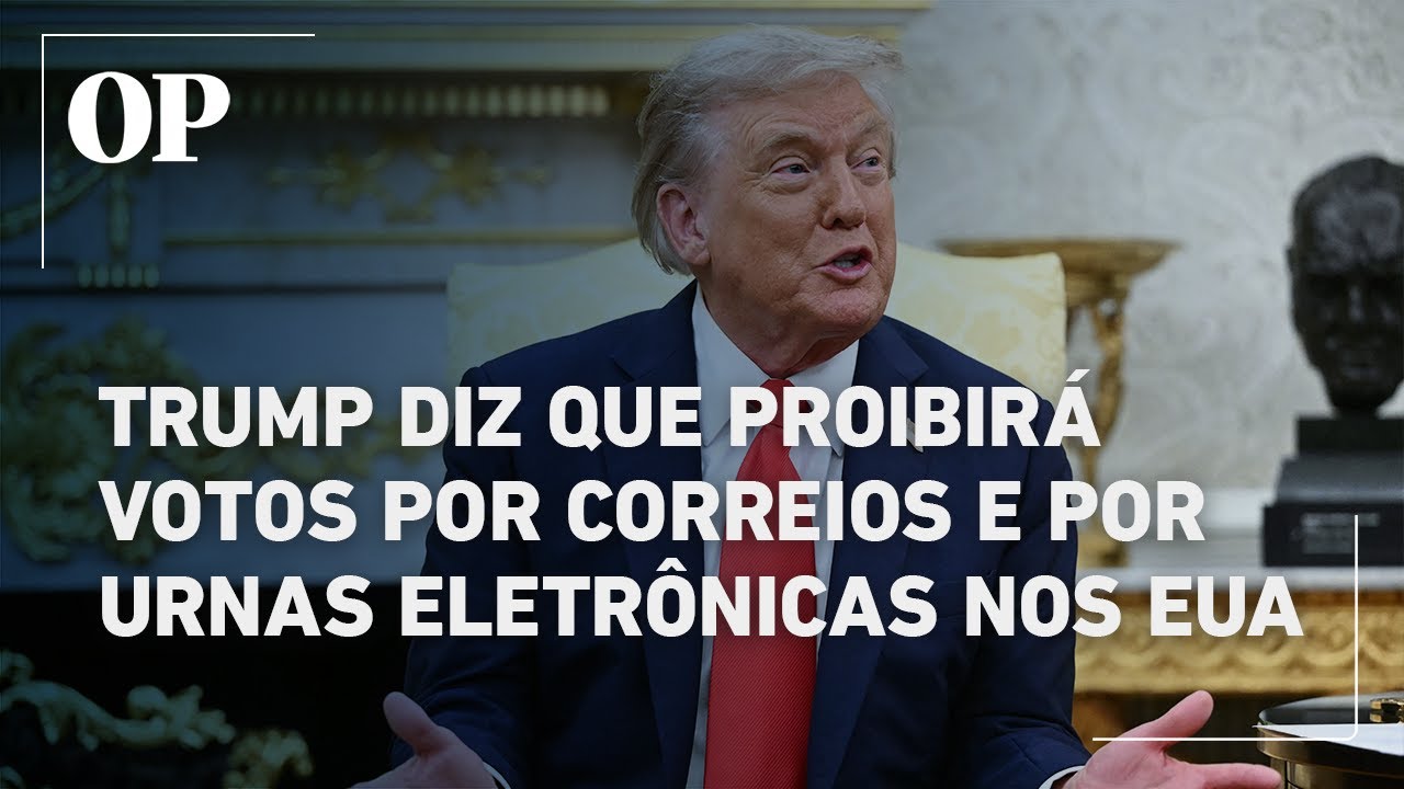 Trump diz que assinará ordem para proibir a votação por correios e por urnas eletrônicas nos EUA