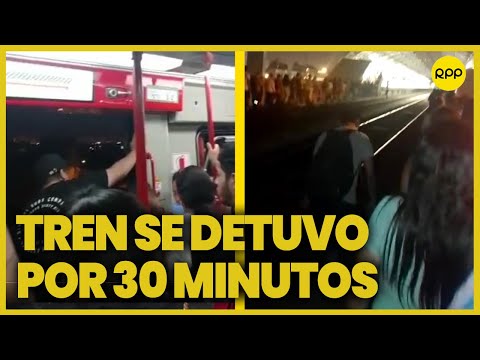 Metro de Lima: Tren eléctrico se detuvo por media hora en estación Pirámide del Sol