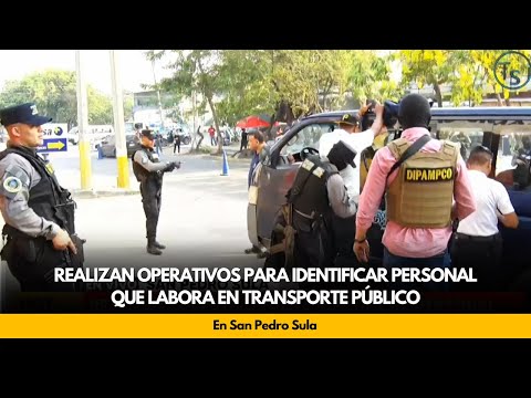 Realizan operativos para identificar personal que labora en transporte público, en San Pedro Sula
