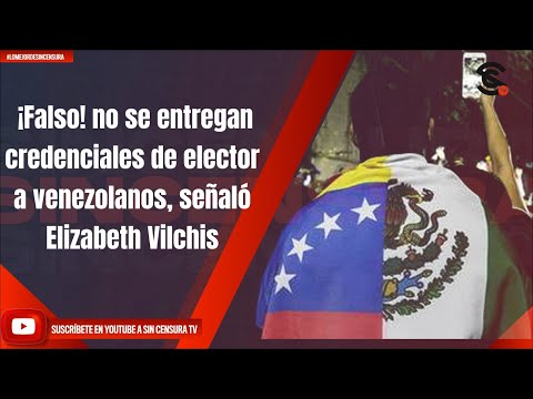 ¡Falso! no se entregan credenciales de elector a venezolanos, señaló Elizabeth Vilchis