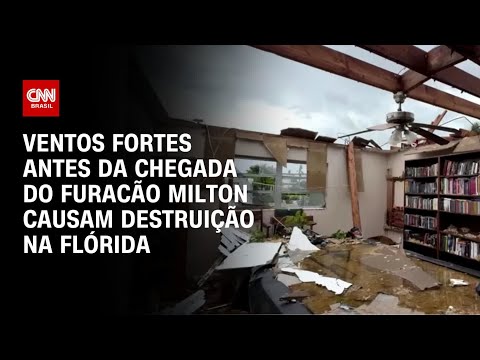 Ventos fortes antes da chegada do furacão Milton causam destruição na Flórida | CNN PRIME TIME