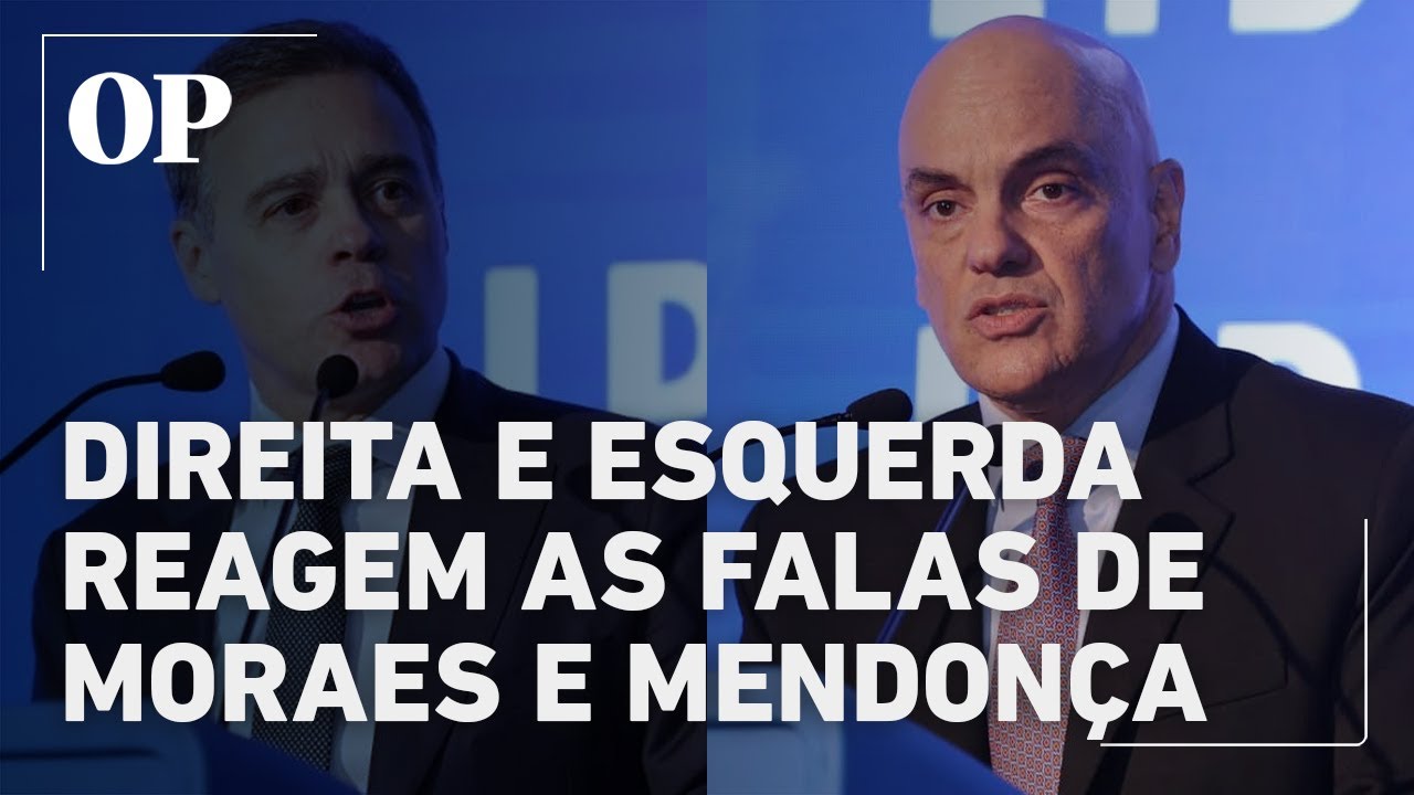Direita e esquerda reagem as falas dos ministros Alexandre de Moraes e André Mendonça