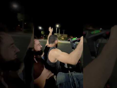 Merab Dvalishvili rolling on a highway with his friend 🫡