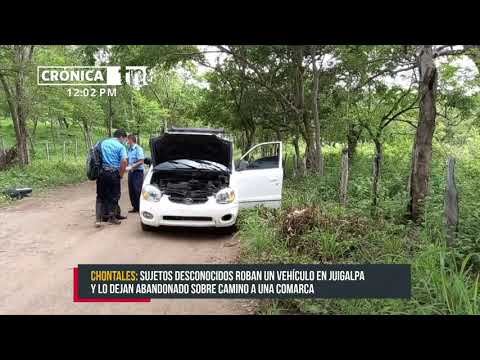 Encuentran vehículo que había sido robado en Juigalpa - Nicaragua