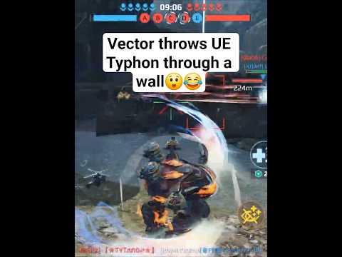 Vector throws UE Typhon through a Wall😲😲 #warrobots #gaming #shorts