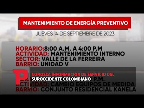 Conozca información de servicio del suroccidente colombiano | 14.09.2023 | Telepacífico Noticias