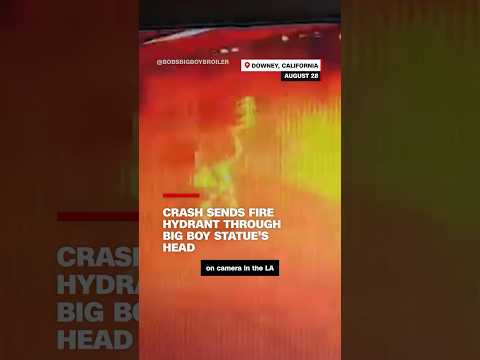 Crash sends fire hydrant through Big Boy statue’s head