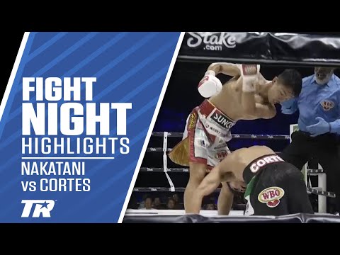Junto nakatani dominates and scores three knockdowns in title defense vs cortes | fight highlights
