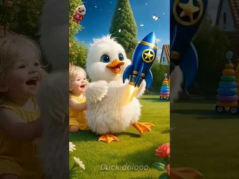 The little duck takes the rocket toye home to play with.#duck #shorts