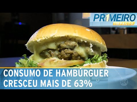 Brasileiros comem 174 mil hambúrgueres por semana, diz pesquisa | Primeiro Impacto (08/04/24)