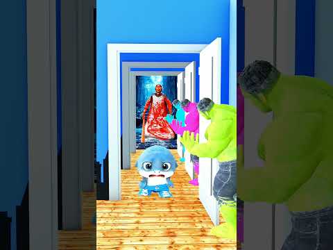 Granny Says "Play With Me" 😱 | Hulk Warns Baby Shark to Escape #animation #granny