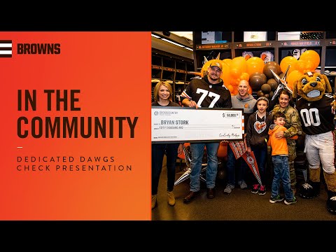 Browns and CrossCountry Mortgage Give $50,000 to Stork Family | Cleveland Browns video clip