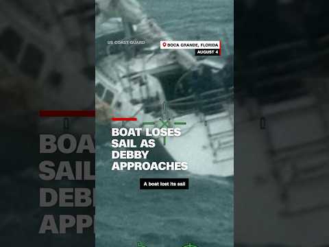 Boat loses sail as Debby approaches