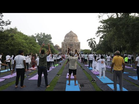 People across India celebrate International Yoga Day | AFP