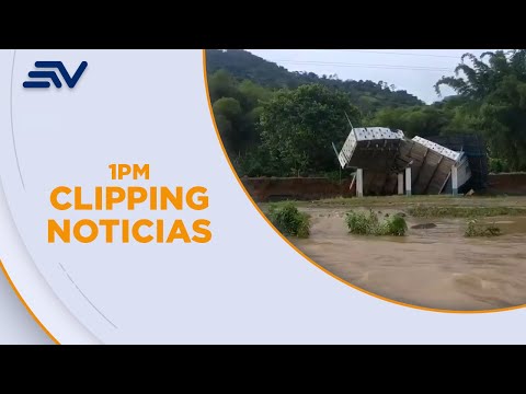Fuerte corriente arrasó con inmueble en el cantón La Maná, en Cotopaxi | Televistazo | Ecuavisa