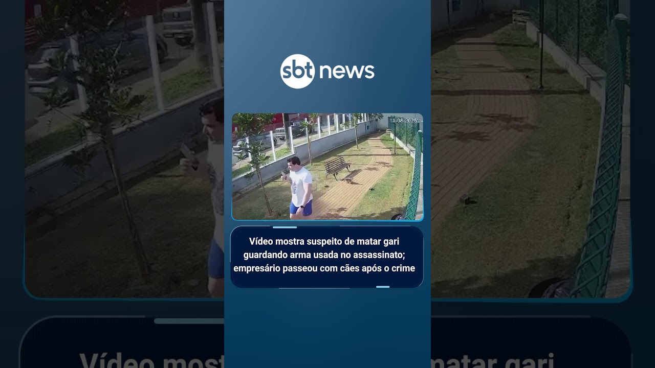 Vídeo mostra suspeito de matar gari guardando arma usada no crime