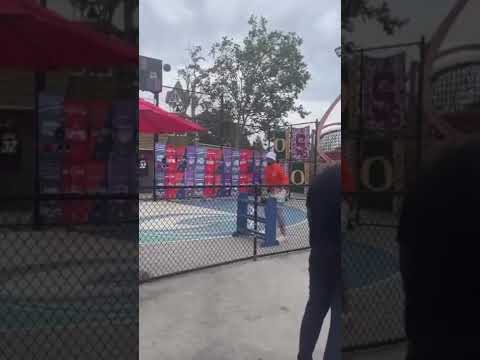 Just Steph Curry getting buckets at an amusement park game video clip