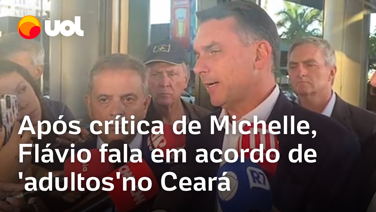 Bolsonaro: Após crítica de Michelle, Flávio fala em acordo de ‘adultos’ no Ceará