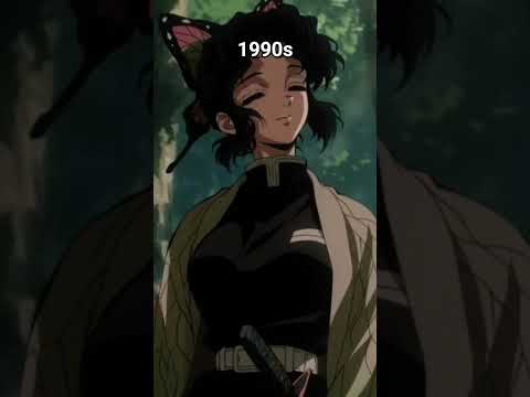 Demon slayer characters in 2025 vs in 1990 #anime #kny #demonslayer #nezuko #shinobu #kanao #douma