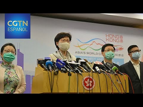 Carrie Lam trata la legislación de seguridad nacional con el Gobierno central