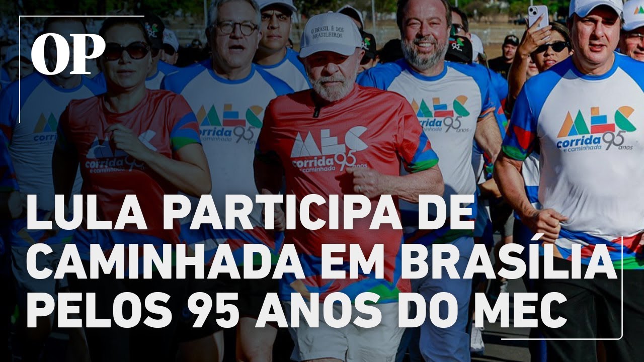 Com críticas a Bolsonaro e aos EUA Lula participa de caminhada pelos 95 anos do MEC