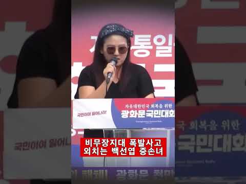 비무장지대 <strong>폭발사고</strong> 외치는 백선엽 증손녀 #비무장지대폭발사고