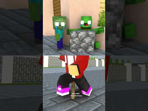 When JJ The Hero Arrived - Poor Mikey😎 - baby zombie Shock  #short  #trending