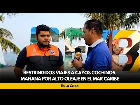 Restringidos viajes a Cayos Cochinos, mañana por alto oleaje en el mar caribe, en La Ceiba