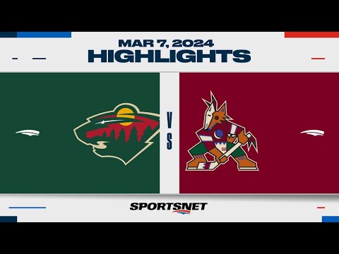 NHL Highlights | Wild vs. Coyotes - March 7, 2024