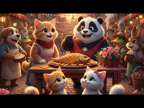 😸 The Great Fish Festival | Heartwarming Cat Family Story | Emotional Animal Animation