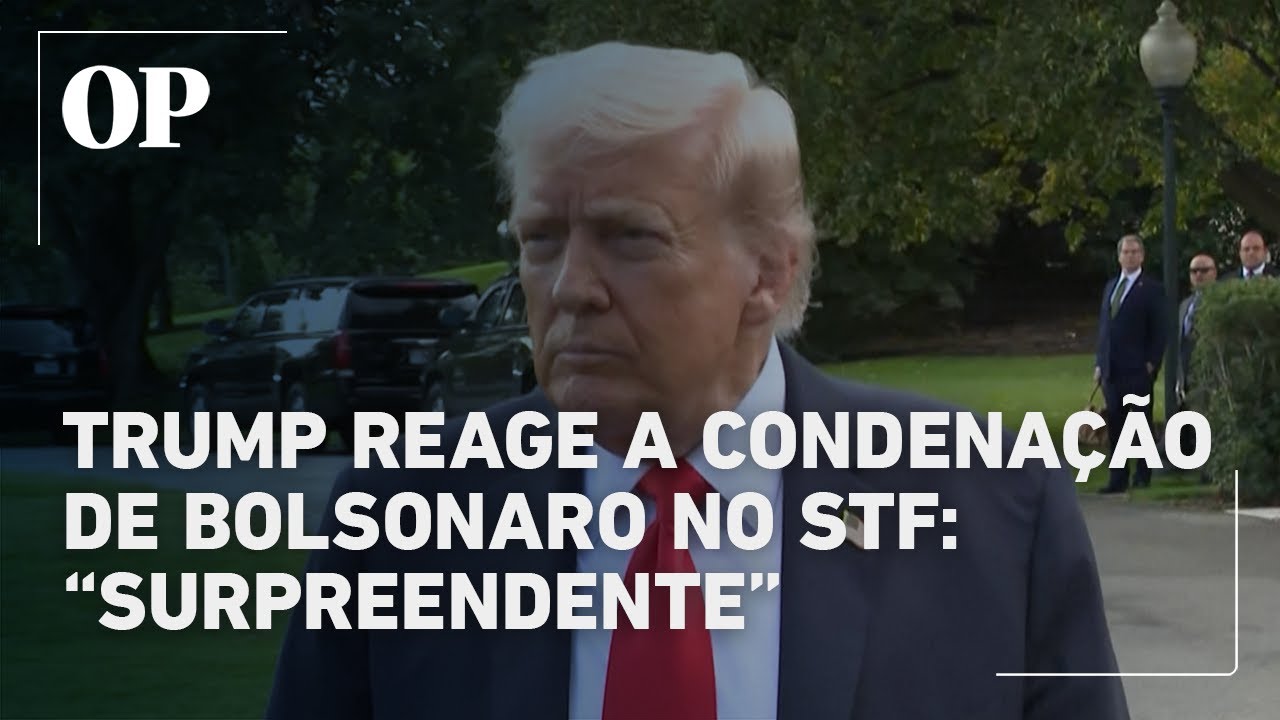Trump reage e diz ser surpreendente condenação de Bolsonaro no STF