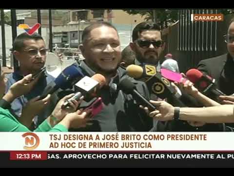 José Brito nombrado presidente Ad Hoc de Primero Justicia por el TSJ: Declaraciones este 22/04/24