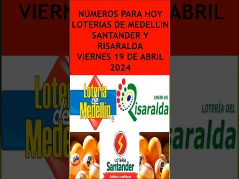 Shorts NÚMEROS PARA HOY LOTERIA MEDELLIN SANTANDER Y RISARALDA VIERNES 19 Abril del 2024 #loteria