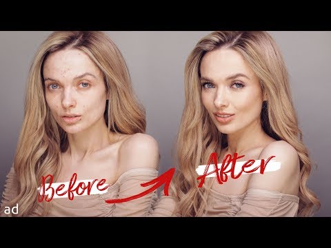 EASY GLAM GLOWY MAKEUP TUTORIAL / ACNE COVERAGE // MyPaleSkin