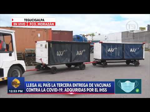 Honduras recibe la tercera entrega de vacunas contra el covid de AstraZeneca