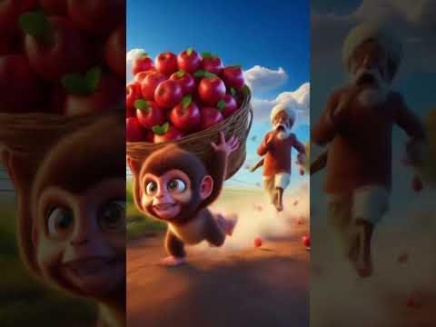 😢 गरीब किसान की मेहनत लूट गया बंदर | 🐒🍎 part 1 #shorts #farmer #monkey #ai