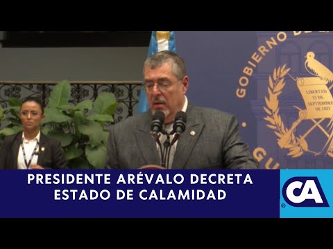 El Presidente Bernardo Arévalo, en conferencia ha decretado Estado de Calamidad a nivel nacional.