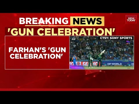 Ind vs Pak Asia Cup Face-Off: Pak Opener Sahibzada Farhan 'Gun' Celebration Sparks Controversy