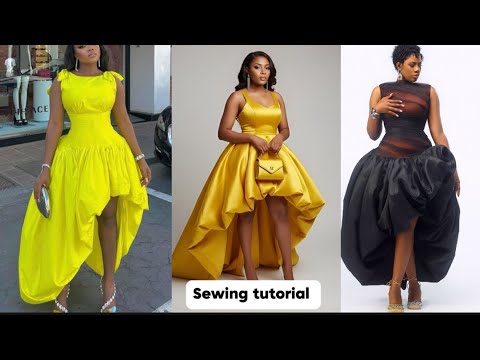 How to cut and sew an asymmetric bubble/balloon skirt