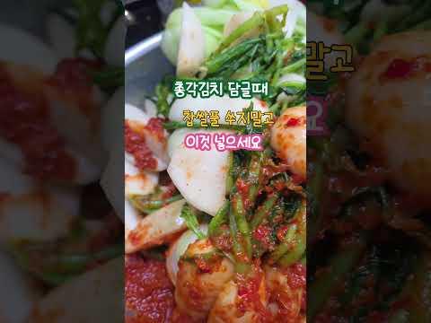 #건강정보 #<strong>총각김치</strong> 담글때 #찹쌀풀 #넣치마세요