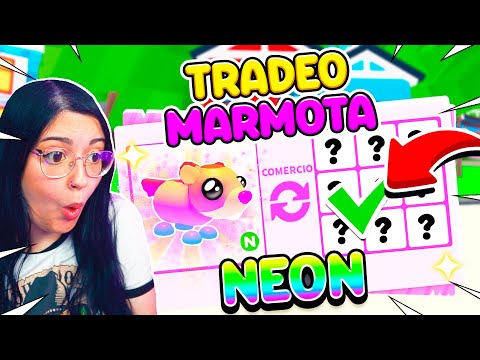 TRADEO *SOLO* LA MARMOTA *NEÓN* por EL TRADEO MÁS LOCO de ADOPT ME!! (Roblox)