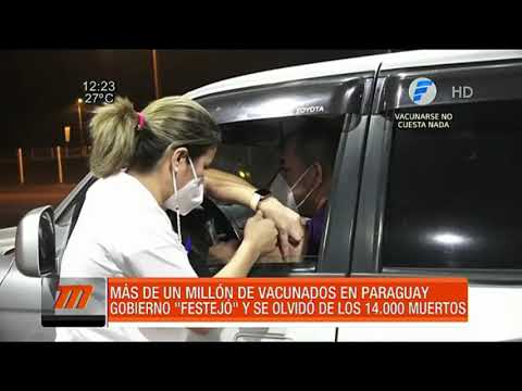 Paraguay llegó al millón de vacunados contra la COVID19