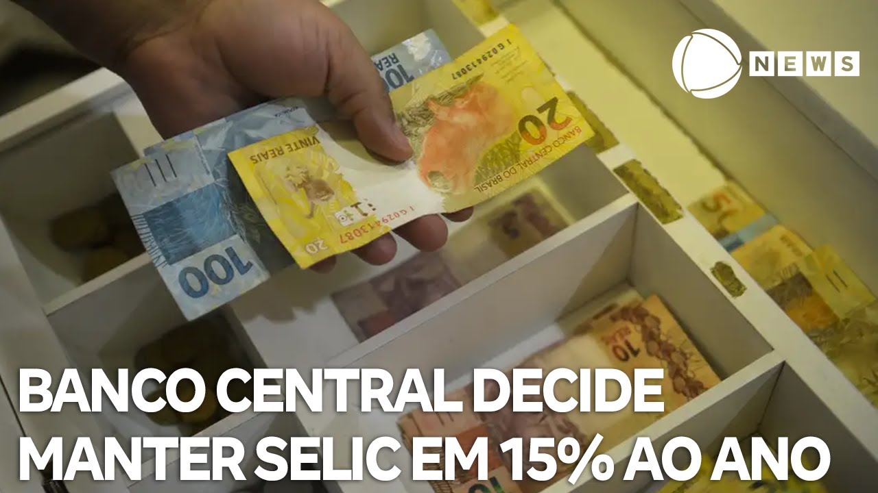 Banco Central decide manter a Taxa Selic em 15 ao ano