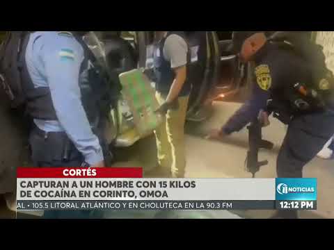 ON MERIDIANO l Capturan a un hombre con 15 kilos de cocaína en Corinto, Omoa