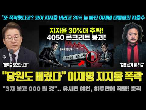 "이렇게까지 폭락할 수 있나?".. 전대 끝나자 대폭락한 잼프 지지율ㅠ 김어준 · 유시민의 예언 적중한 이유