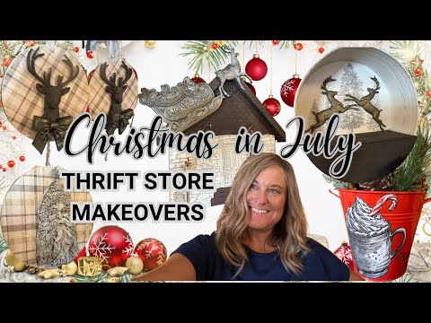🎄🎅 Christmas in July – Better Late Than Never! ❄️✨ Home Decor Thrift Store Makeovers